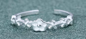 925 Silverpläterad Mode Ringar
