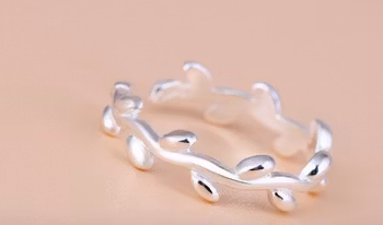 925 Silverpläterad Mode Ringar