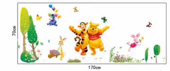 Nalle Puh Väggdekor Wallsticker - Barnrummet Väggklistermärken