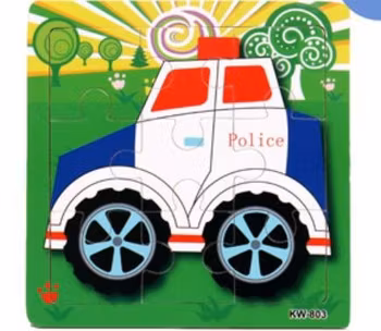 Pedagogisk Barn Trä Pussel, 9 Bitar