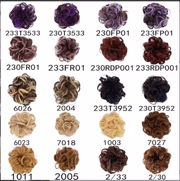 Scrunchie Hårbit Lockigt Vågig