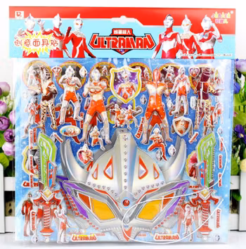 3D Ultraman Klistermärke med Mask