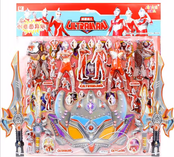 3D Ultraman Klistermärke med Mask