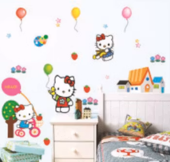 Hello Kitty  Barnrummet Väggklistermärken