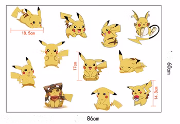 Pikachu Barnrummet Väggklistermärken