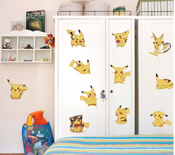 Pikachu Barnrummet Väggklistermärken