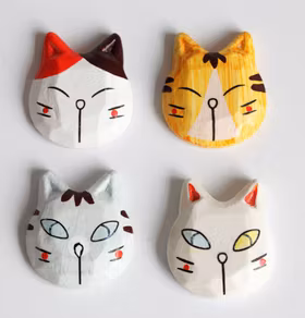 Handgjorda Katt Magnetisk Kylskåpsmagnet