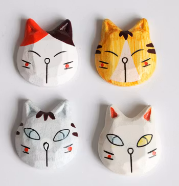 Handgjorda Katt Magnetisk Kylskåpsmagnet