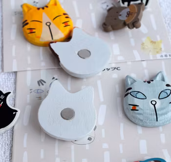 Handgjorda Katt Magnetisk Kylskåpsmagnet