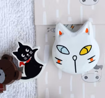 Handgjorda Katt Magnetisk Kylskåpsmagnet