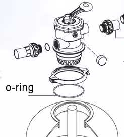O-ring mot 1½" toppventil till MFV20 MEGA/Flotide FSP Sandfilter