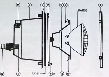 Par 56 Vit LED lampa - Astralpool