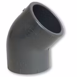 PVC limvinkel 45gr 75 mm
