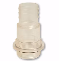 Slangstos gängad 1½" -38 transparent med O-ring