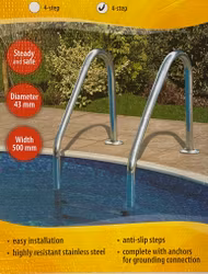 Poolstege Standard 4-stegs