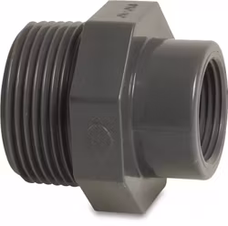 PVC nippelmuff gängad 2" utv 1½" inv