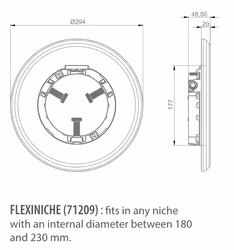 LumiPlus Flexi On/Off - Belysningskit Astralpool för inmurning vit LED