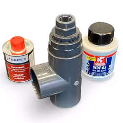 PVC adaptor Utv. 1 1/4" gänga - ½" inv. gänga