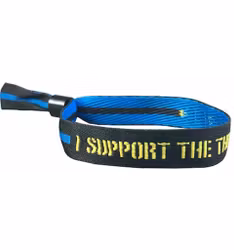 Tygarmband Thin Blue Line