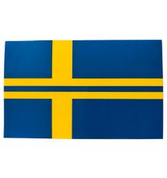 Klistermärke Svensk flagga med blå linje