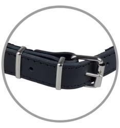 Halsband läder, svart, Gappay
