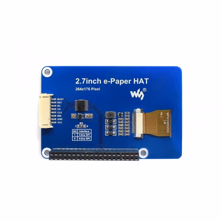 2.7inch E-Ink display HAT for Raspberry Pi, three-color