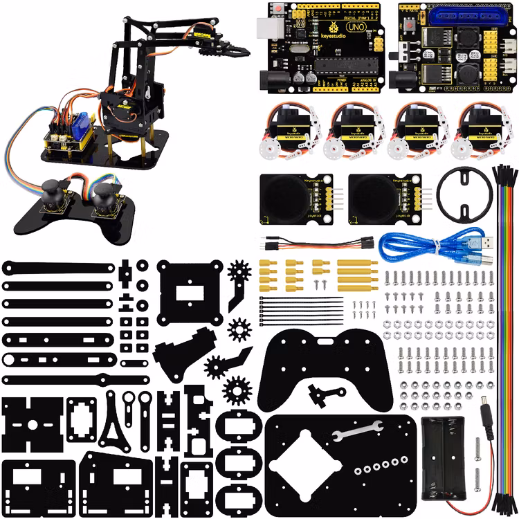 Keyestudio Arm robot kit styr med joystick och app, kompatibel med Arduino