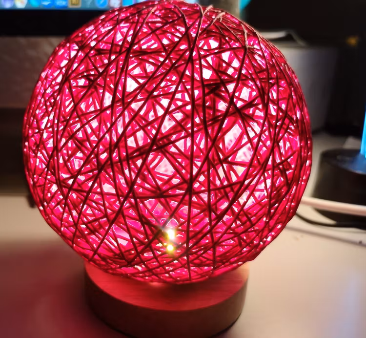 3D LED nattlampa