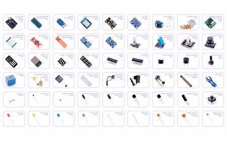 Stort kit med handledning, kompatibel med Arduino