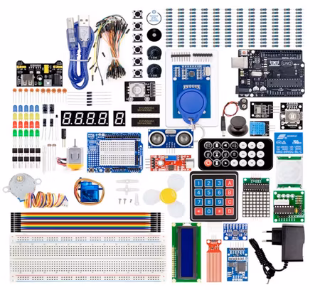 Stort kit med handledning, kompatibel med Arduino