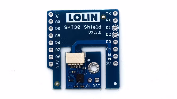 Digital temperature and humidity sensor shield for Lolin D1 mini SHT30