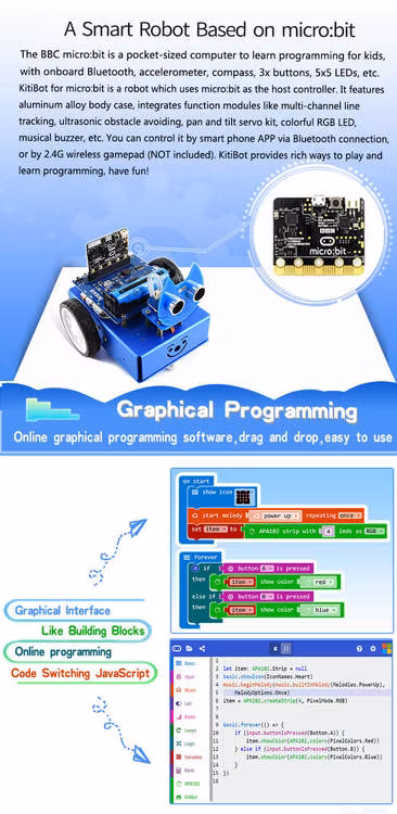Micro:bit KitiBot 2WD robot building