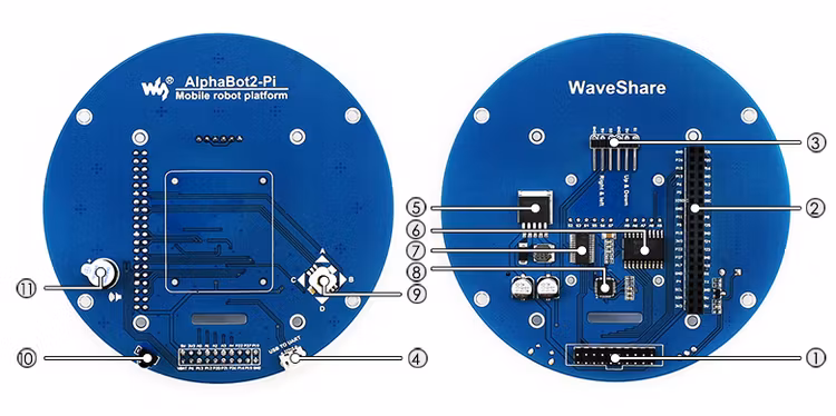 AlphaBot2 robot building kit for Raspberry Pi 4 Model B no Pi