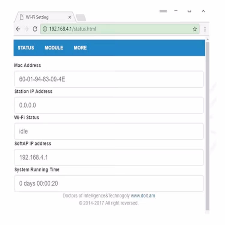 DOIT DT-06 Wireless TTL to WiFi module