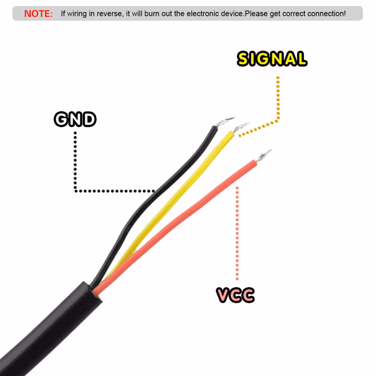 Vattentät temperatursensor med 3st 4,7k resistor
