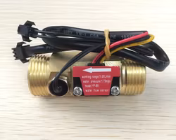 BRASS LIQUID FLOW METER WITH TEMPERATURE SENSOR PROBE G3/4 ELECTRIC WATER HEATER SENSOR