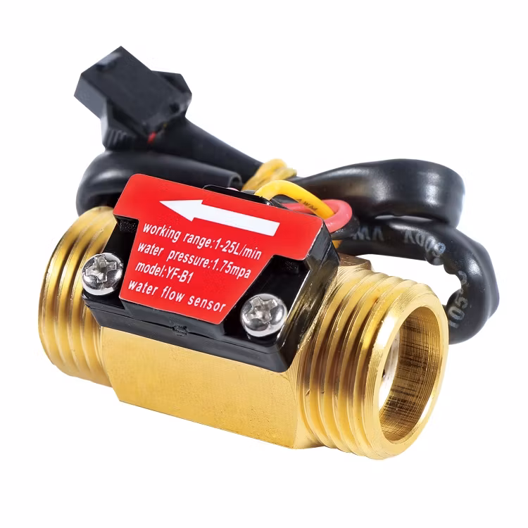 SEA YF-B1 G1/2'' Brass Turbine Flow Meter 1-25L/min Electric Water Heater Copper Flowmeter