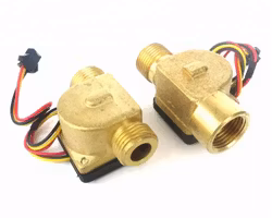 SEA Model No B20 Magnetic Brass Flow Sensor Meter With G1/2 Female To Male Thread Water Flow Direction