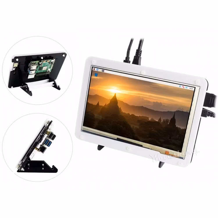 Raspberry Pi 4 Model B Display Kit, with 7inch Capacitive Touch LCD