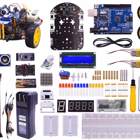 Yahboom Smartduino starter kit and smart robot 2in1 for Arduino Uno R3 compatible with Scratch3.0