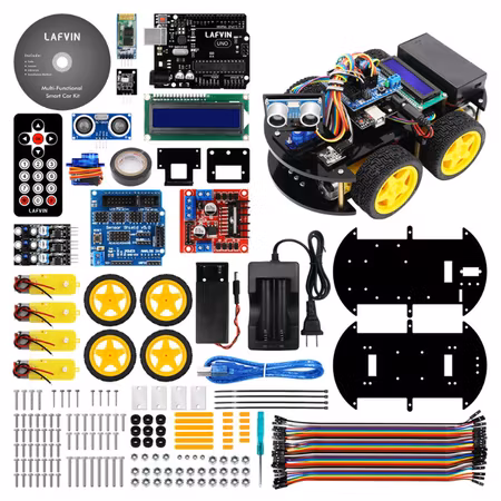 Multi-functional Smart Robot Car Kit compatible Arduinos with Tutorial