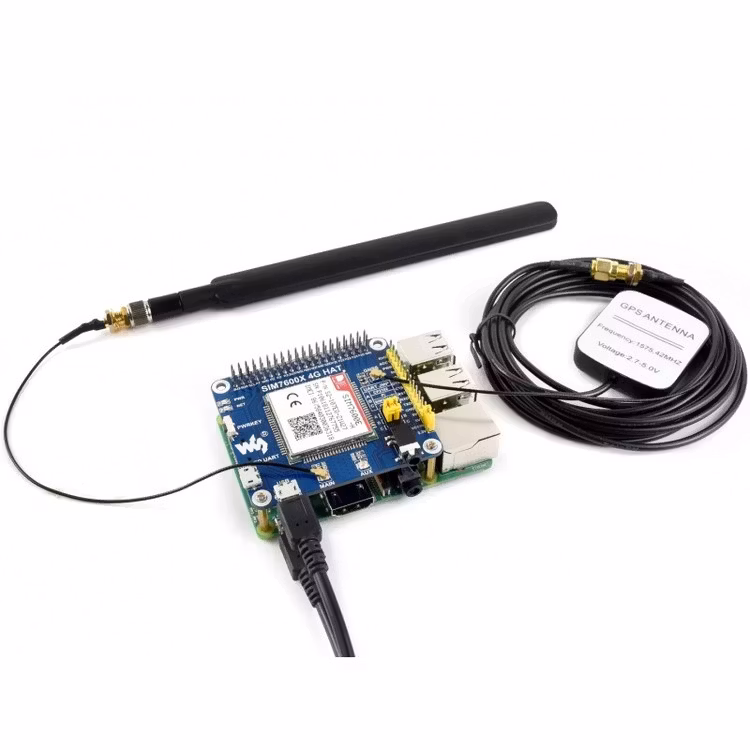 4G / 3G / 2G / GSM / GPRS / GNSS HAT for Raspberry Pi, LTE CAT4, for Europe