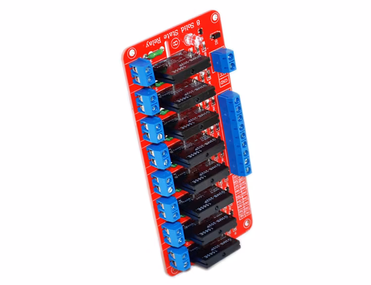 5V 8 Channel SSR Solid State Relay Module Low Level Trigger 2A 240V