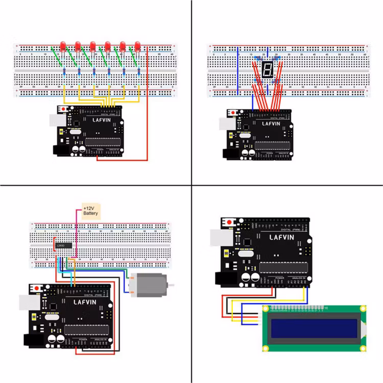 LAFVIN Basic Starter Kit include R3 Board with LCD1602 IIC with