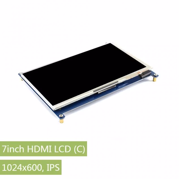 7inch Capacitive Touch Screen LCD (C), 1024×600, HDMI, IPS, Low Power