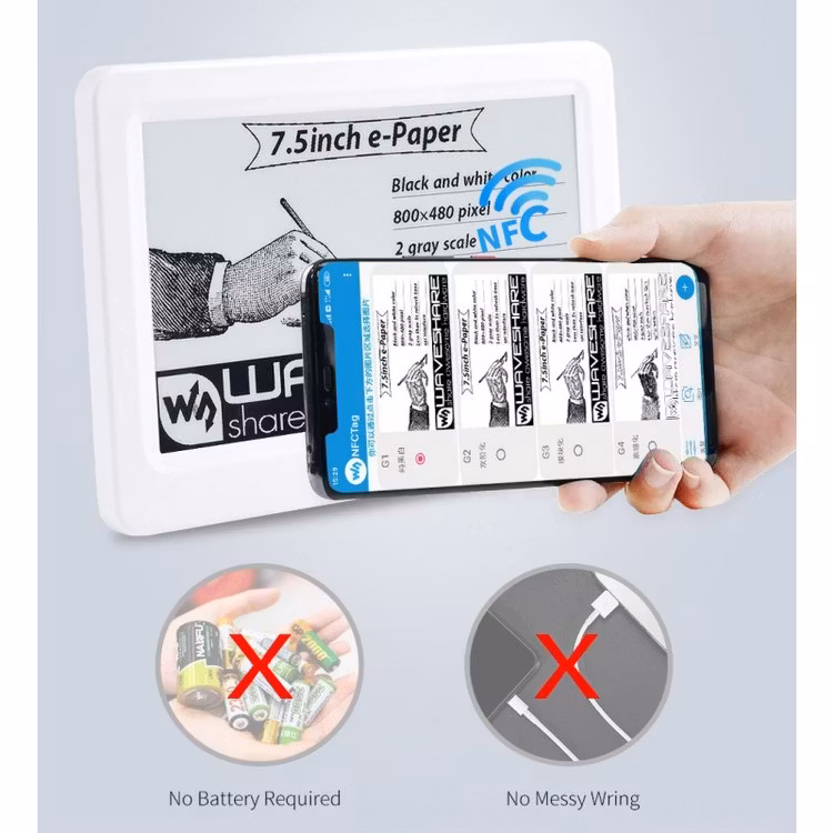 7.5inch Passive NFC-Powered e-Paper