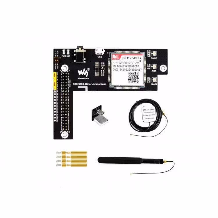 SIM7600G-H 4G / 3G / 2G / GNSS Module for Jetson Nano, LTE CAT4, Global Applicable