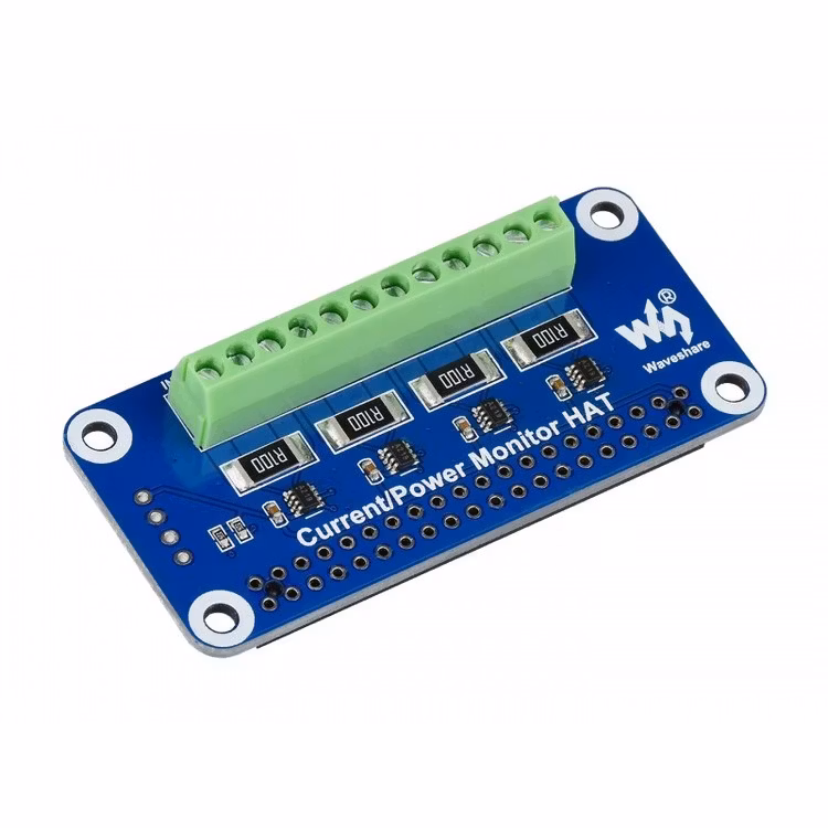 4-ch Current/Voltage/Power Monitor HAT for Raspberry Pi, I2C/SMBus