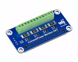 4-ch Current/Voltage/Power Monitor HAT for Raspberry Pi, I2C/SMBus