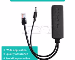 48V to12V PoE splitter module with Gigabit NIC